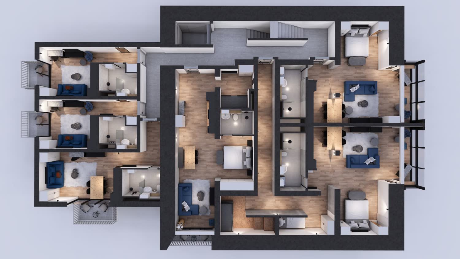 Grundriss der Etage