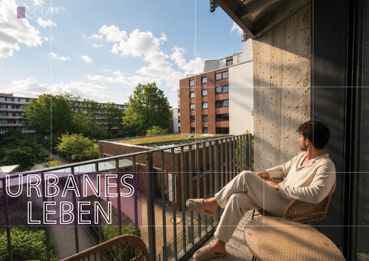 Balkon mit Blick ins Grüne